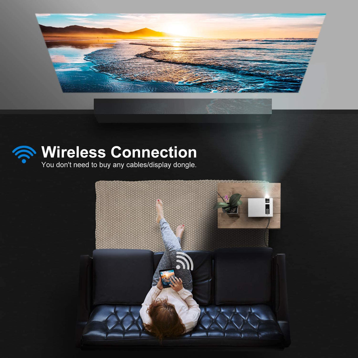 YABER Y61 Mini Wi-Fi Projector