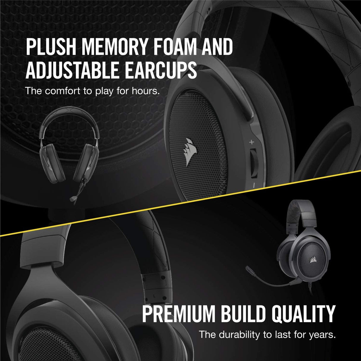 Corsair HS60 Multiplatform Surround Stereo Gaming Headset - Black
