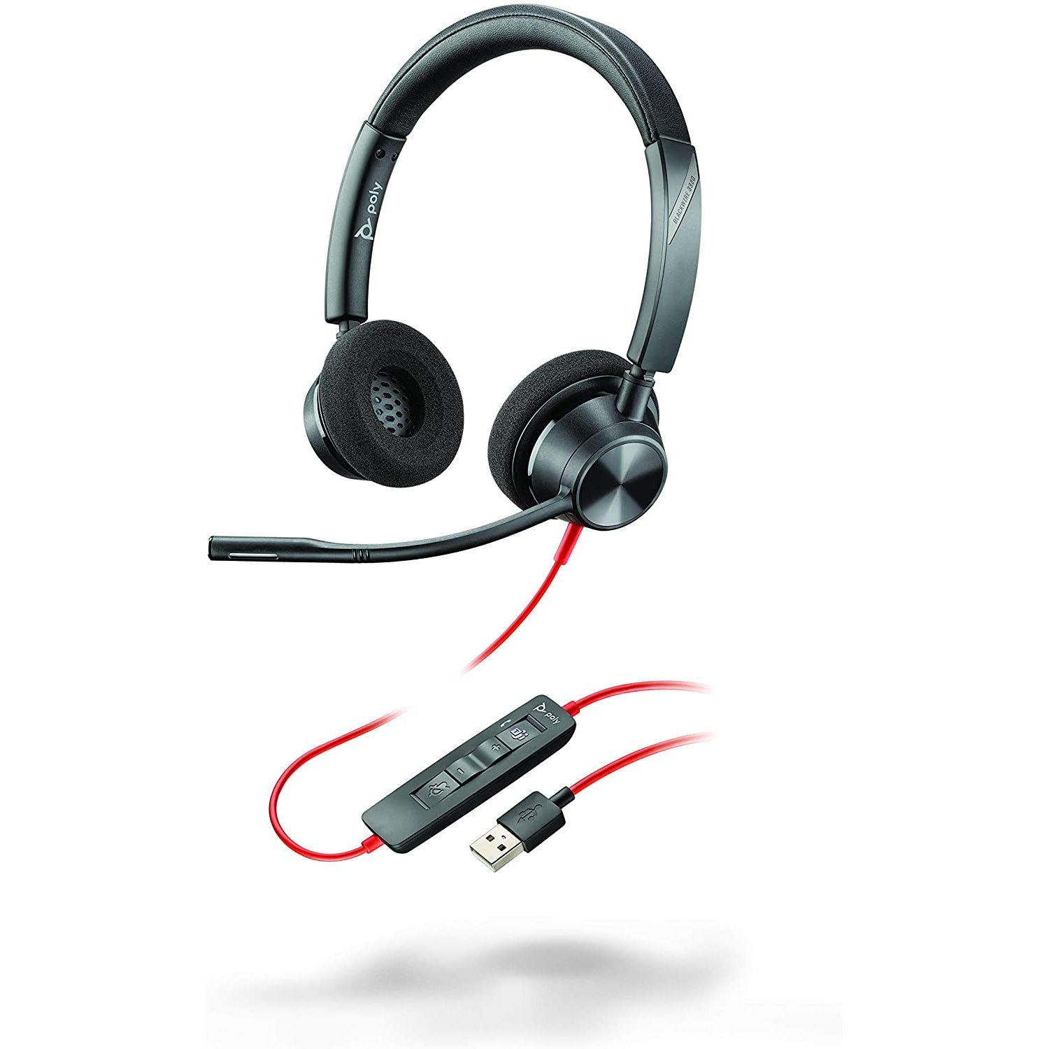 Poly Blackwire 3320 Headset by Plantronics - Black