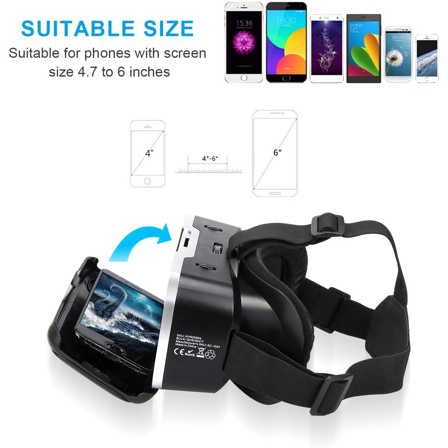 TechRise 3D VR Headset - Black