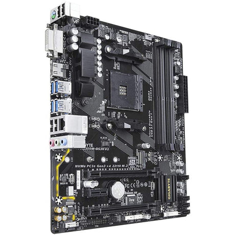Gigabyte GA-AB350M-DS3H V2 (rev. 1.1) Socket AM4 AMD B350 Micro ATX - Motherboard