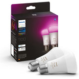 Philips Hue E27 Colour Smart Bulb With Bluetooth - 2 Pack