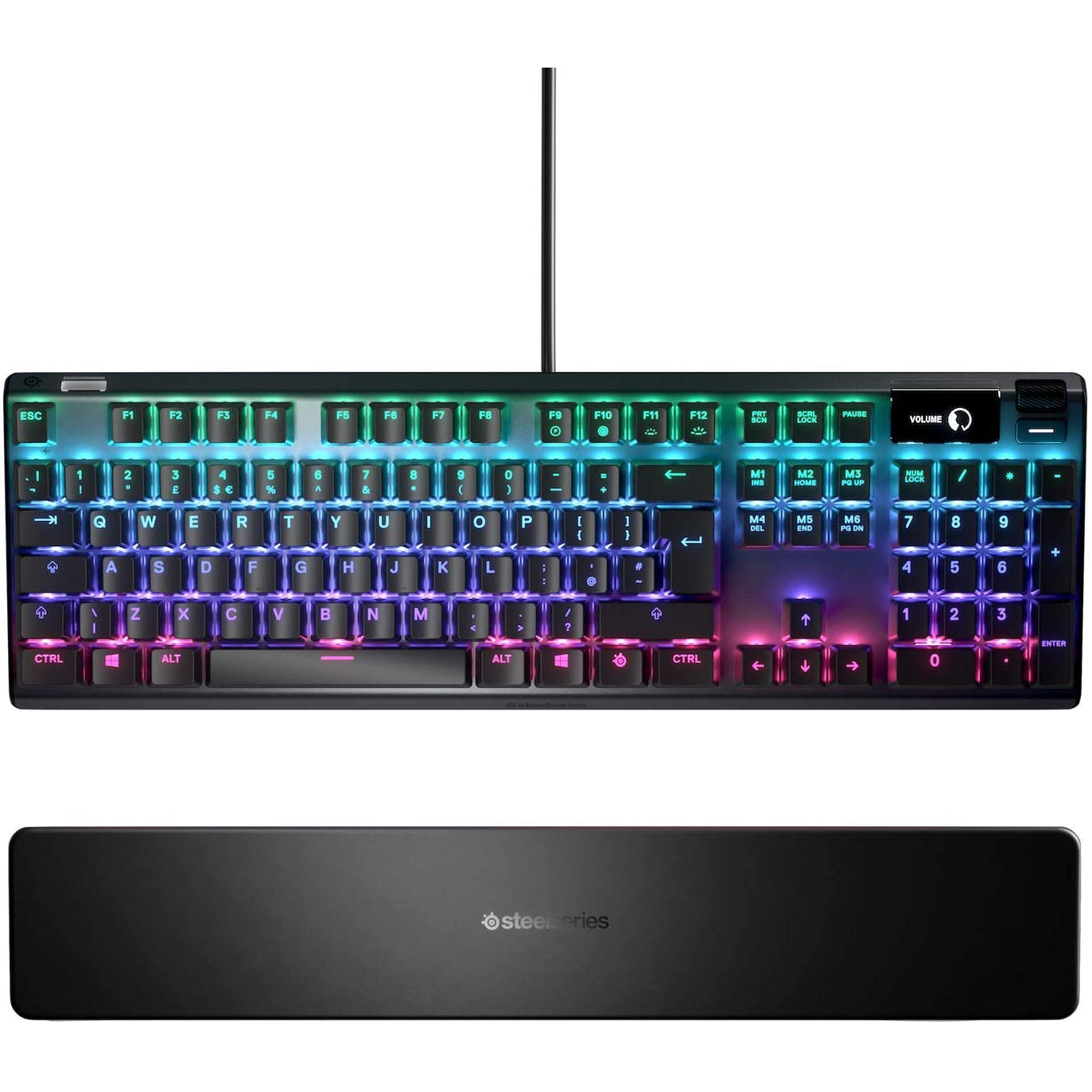 SteelSeries Apex 7 - Mechanical Gaming Keyboard - OLED Display - Red Switches - English (QWERTY) Layout