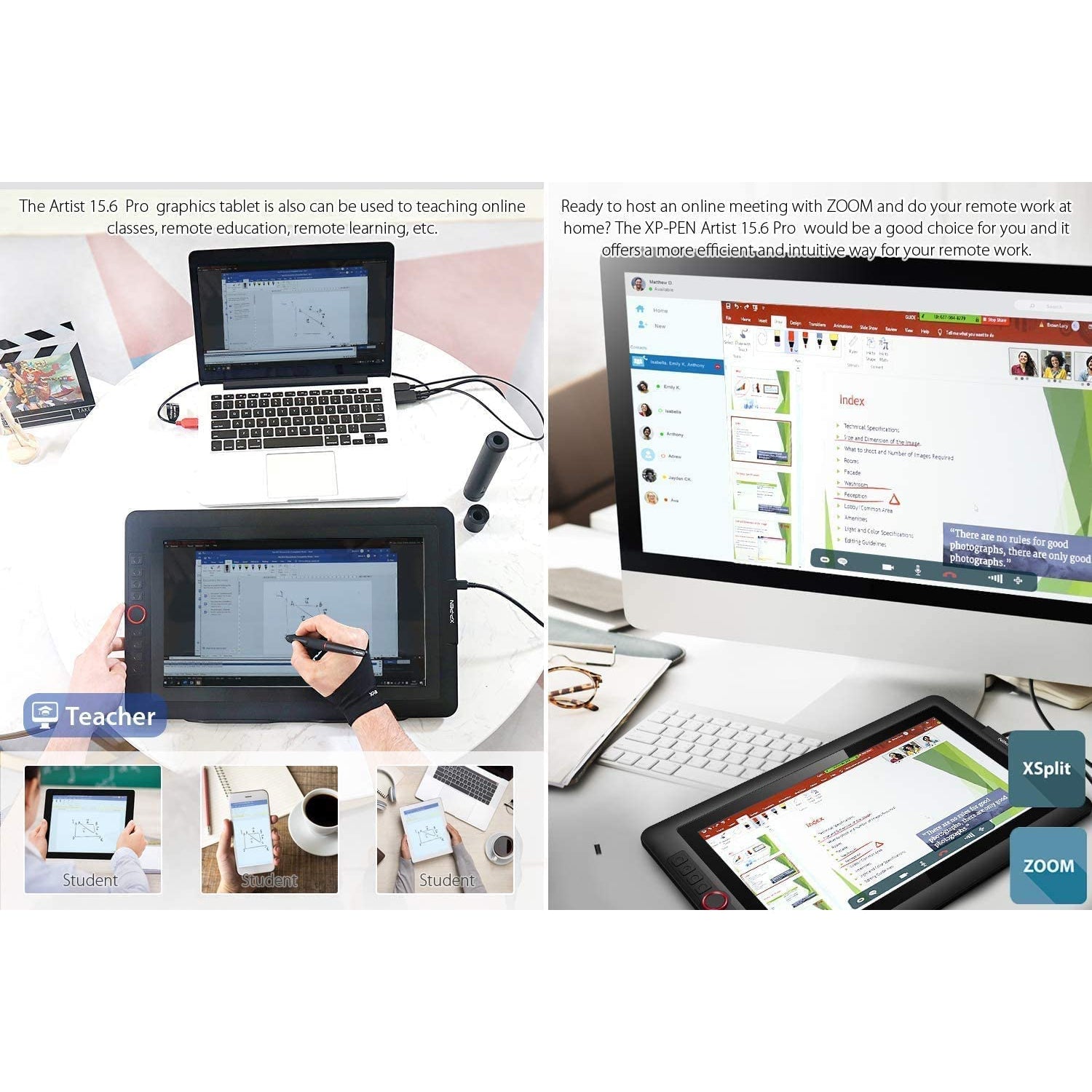 XP-Pen Artist 15.6 Pro Graphics Drawing Tablet Pen Display 1920 x 1080 FHD IPS Monitor - Black