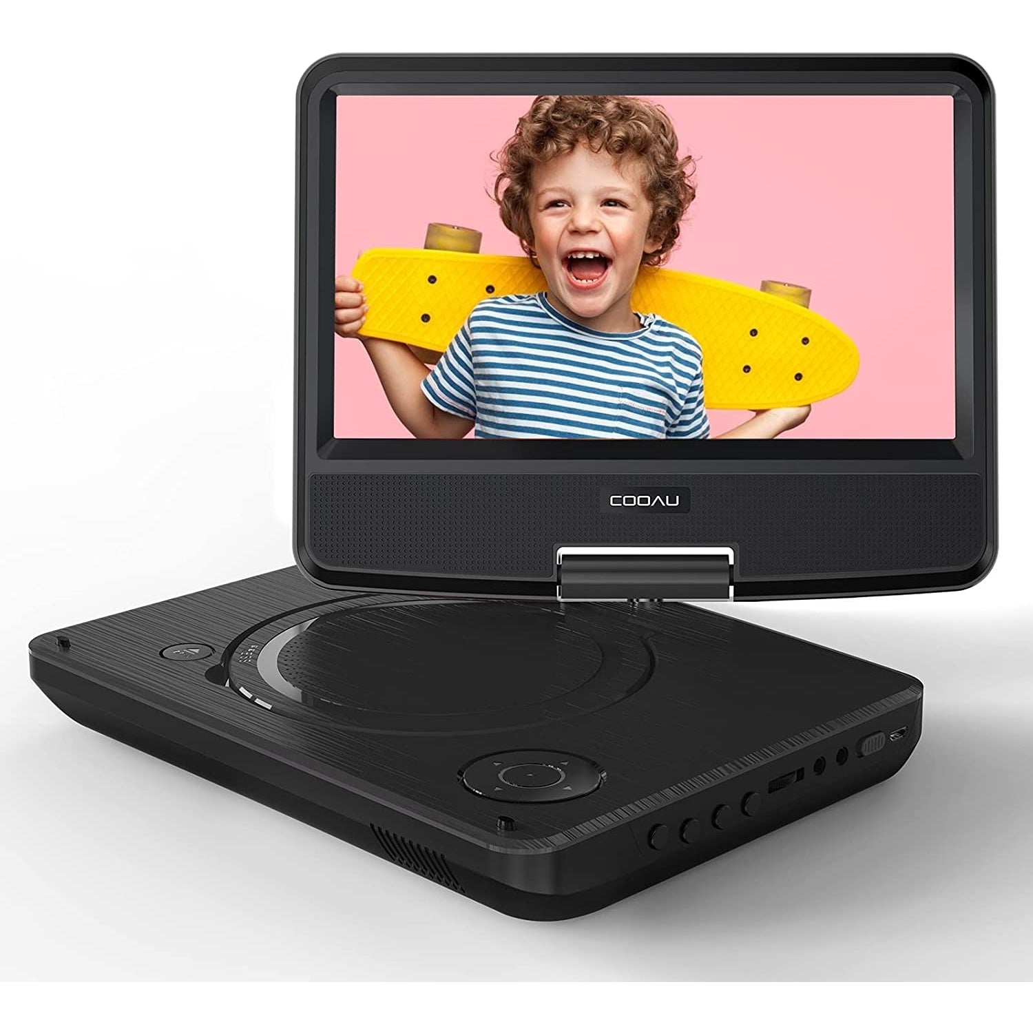 Cooau 11.5'' Portable DVD Player with 9.5'' HD Swivel Screen, Support Power Bank Charging & Last Memory Function