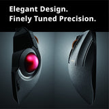 Elecom Wired / Wireless / Bluetooth Thumb-operated Trackball Mouse, 8-Button Function with Smooth Tracking, Precision Optical Gaming Sensor