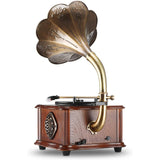 LuguLake Turntable Belt-Drive Retro Record Player
