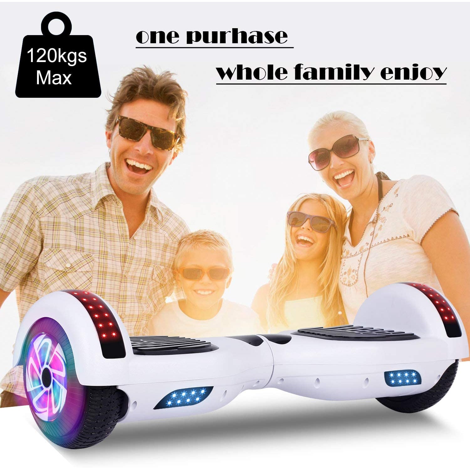 YHR Hoverboard, Self-Balancing Electric Scooter with LED Lights, 6.5" Hover Scooter
