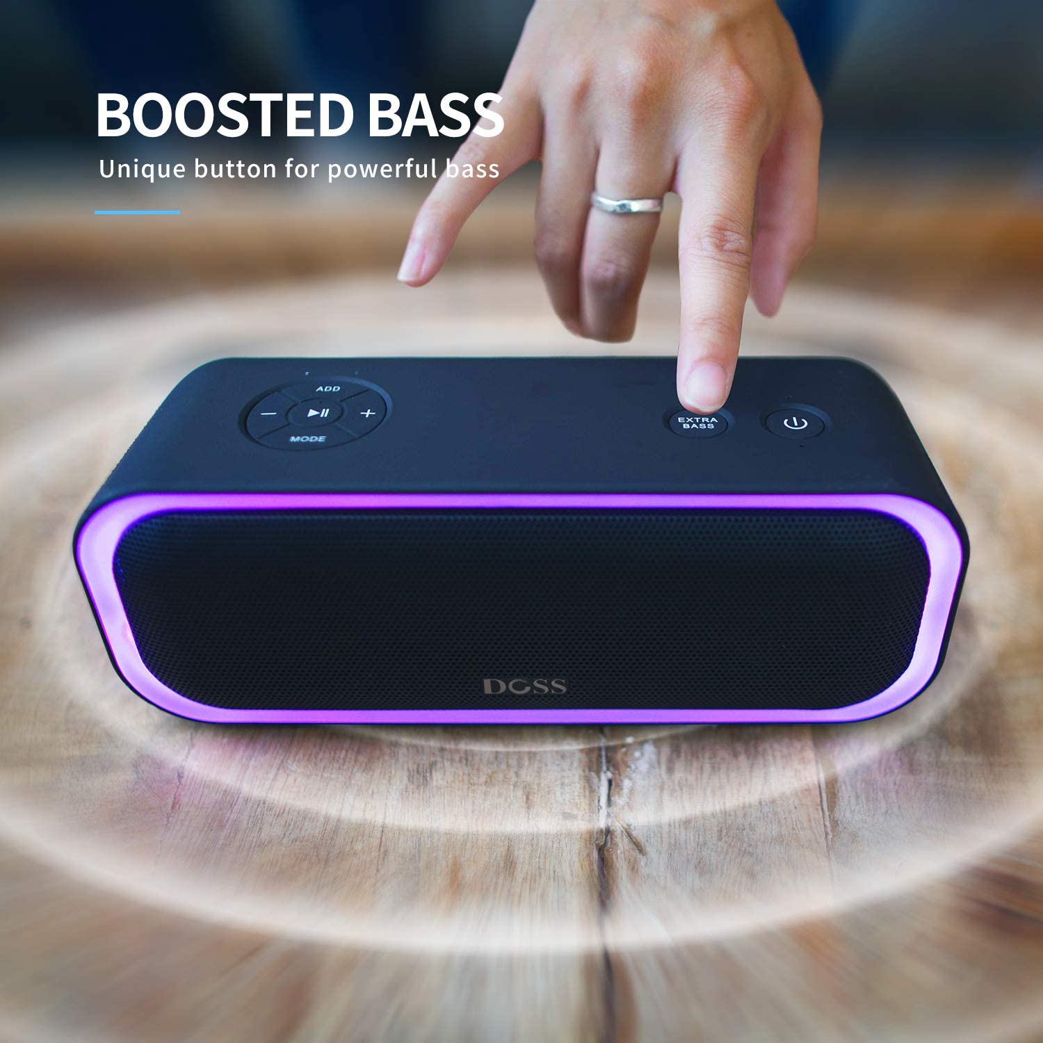 DOSS SoundBox Pro Wireless Bluetooth Speaker - Grey