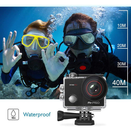 AKASO EK7000 Pro 4K Action Camera with Touch Screen EIS Adjustable View Angle 40m Waterproof