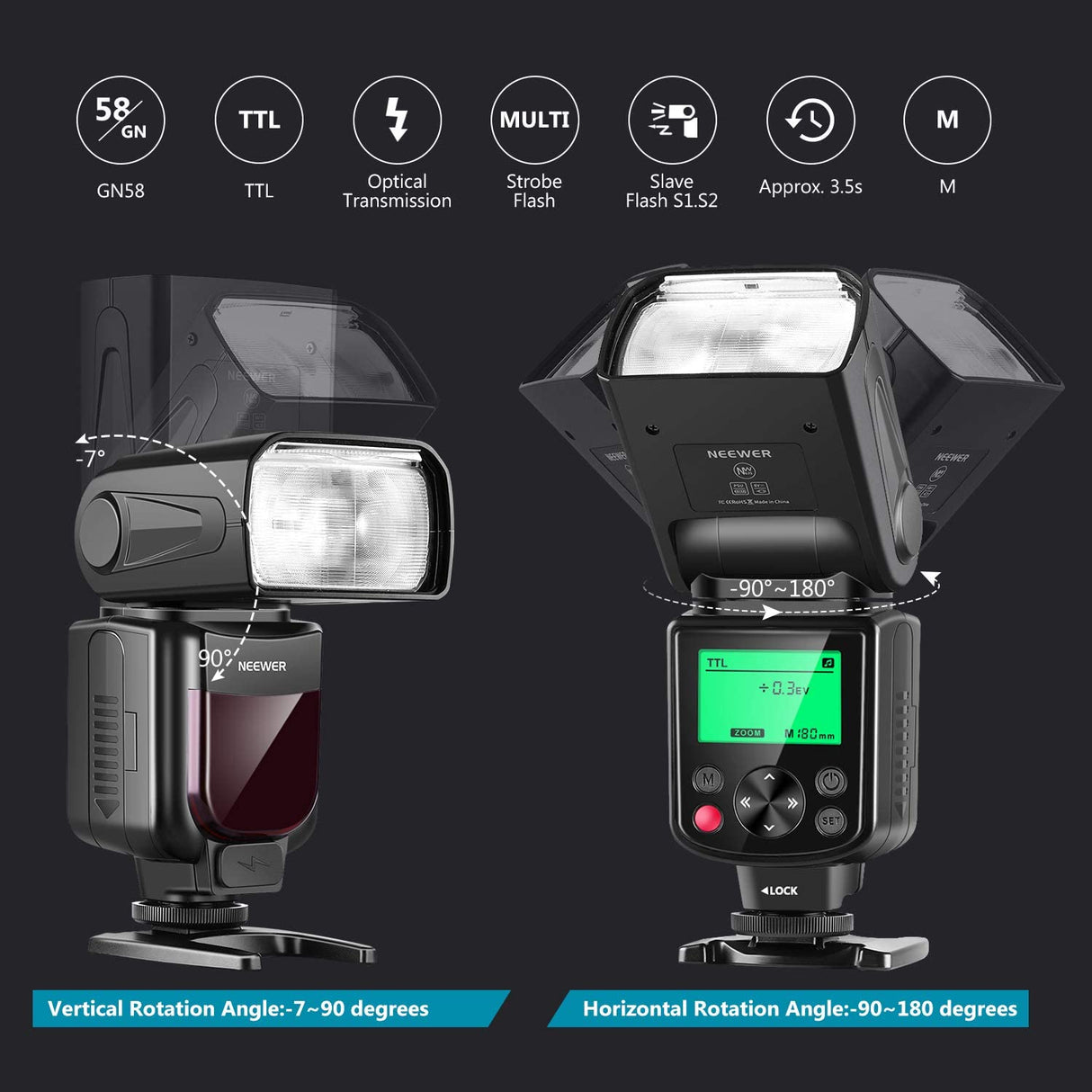 Neewer NW635 Flash Speedlite with LCD Display