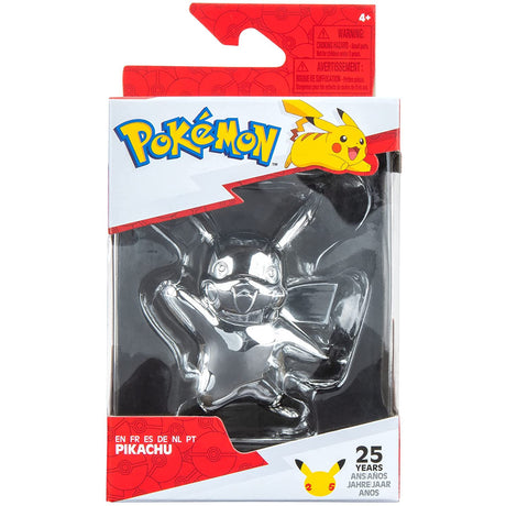 Pokémon 25th Celebration 8cm Silver Pikachu Figure