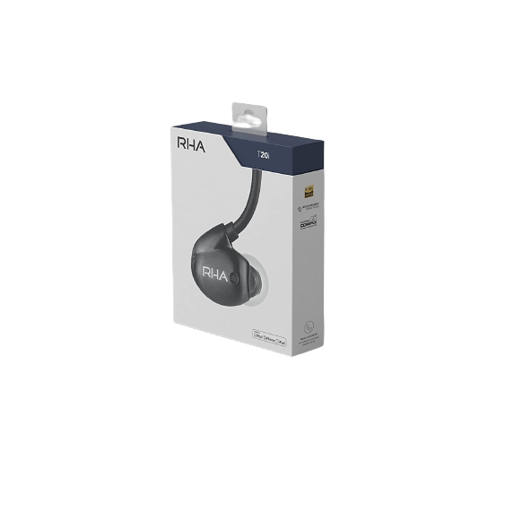 RHA T20i Noise Isolating In-Ear Headphones with Remote & Microphone - Black