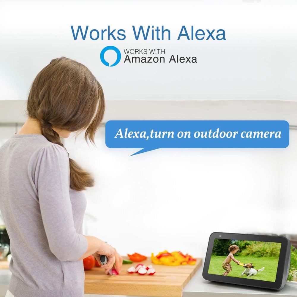 Goowls PTZ Outdoor Indoor Security Camera 2.4G WiFi Smart App Surveillance 1080p - White