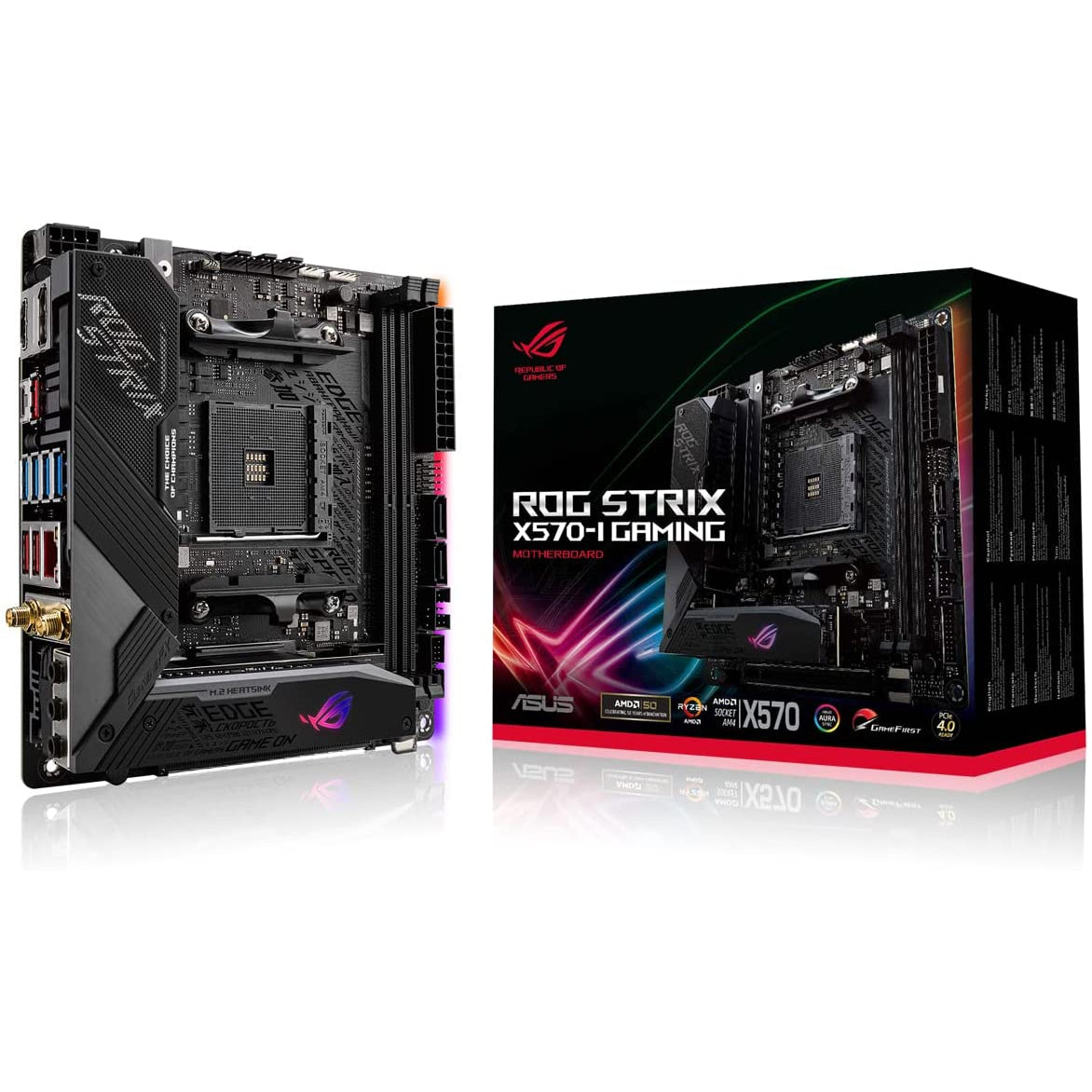 ASUS ROG Strix X570-I Gaming, Mini-ITX Gaming Motherboard, AMD Ryzen