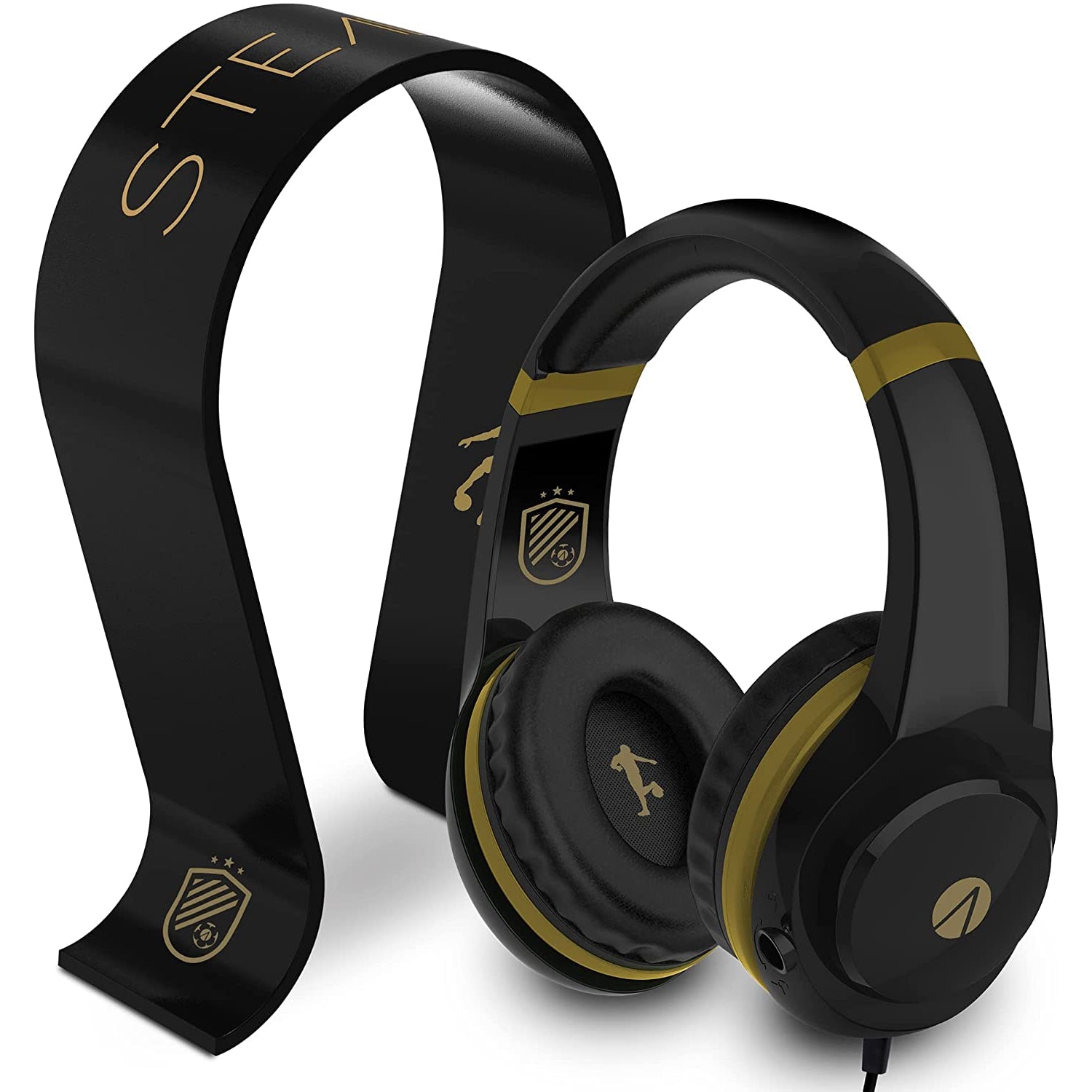 Stealth Gold Edition Gaming Over-Ear Headset with Stand and Flexible Microphone