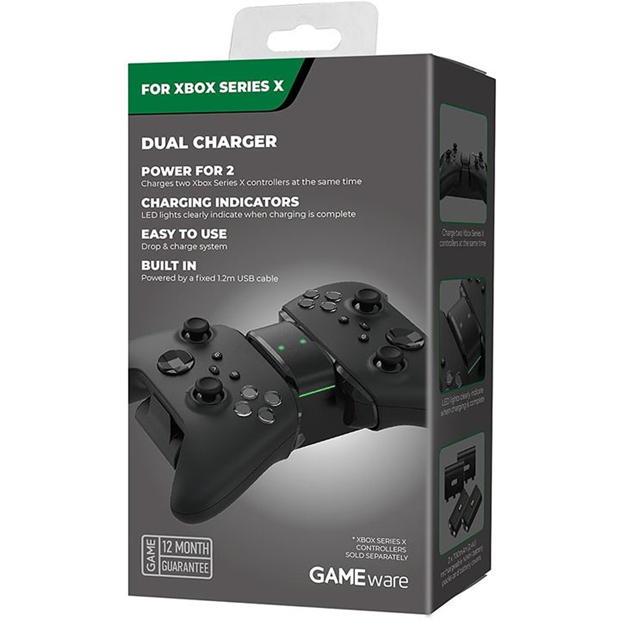 Gameware Xbox Series X Dual Charger, Black - Refurbished Good