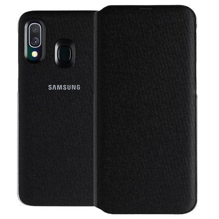 Official Samsung Galaxy A40 Wallet Flip Cover Case - Black