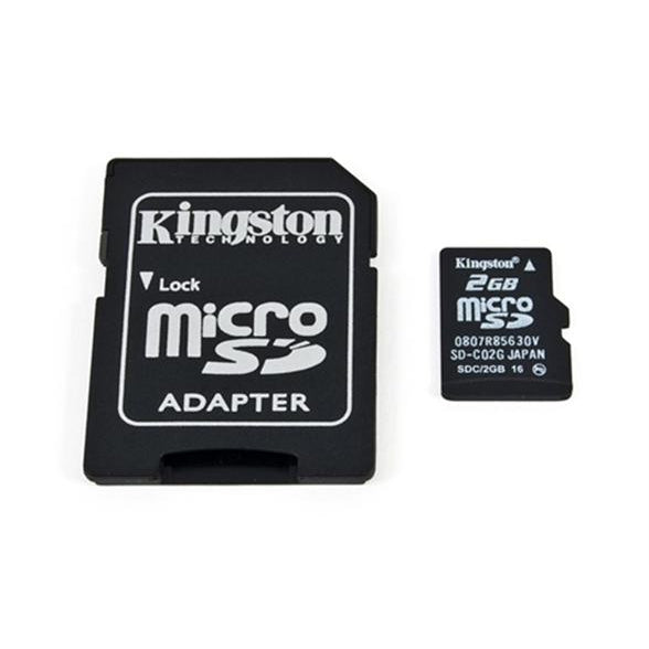 Kingston 2GB MicroSD Memory Card with Adapter