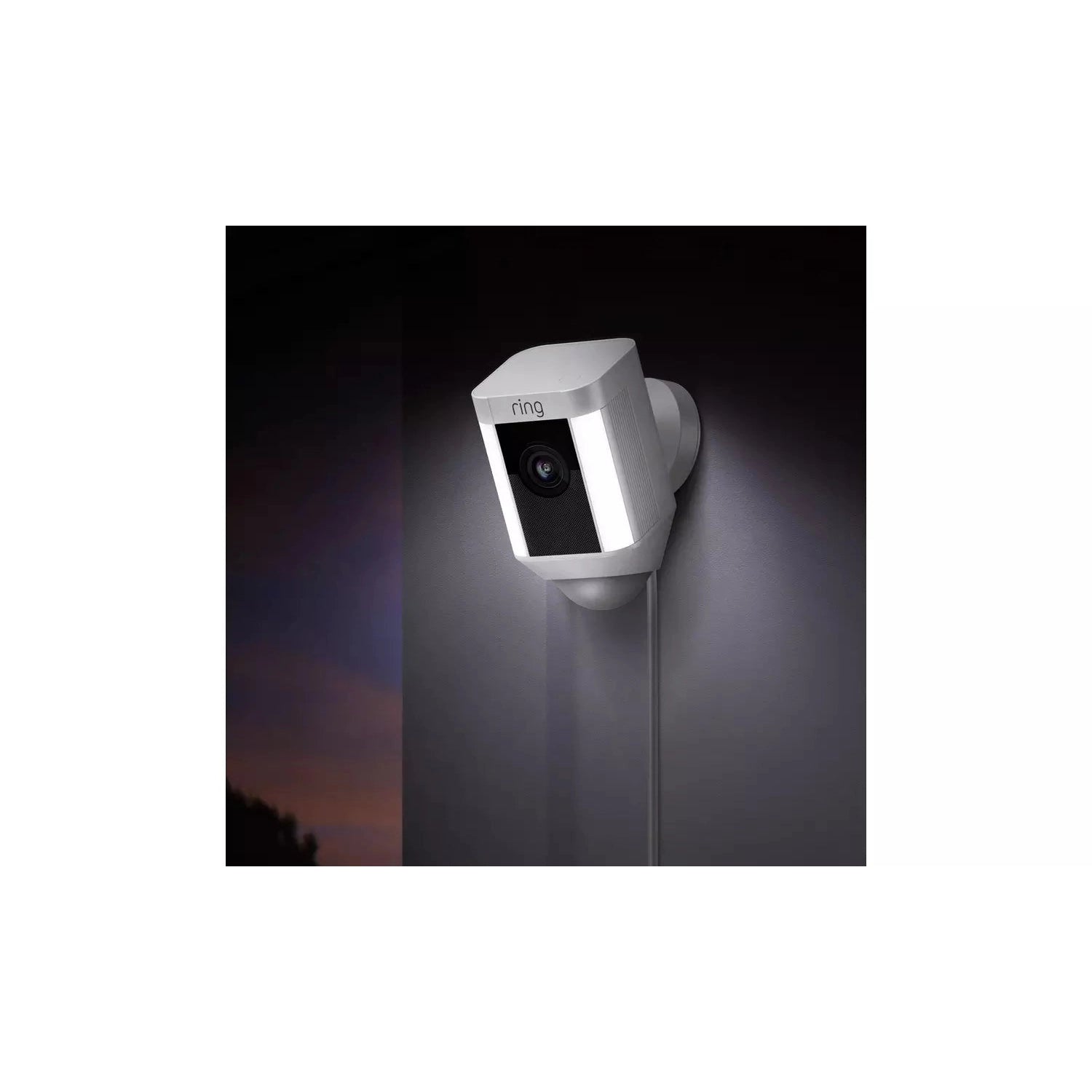 Ring Spotlight Cam Wired Security Camera - White - Refurbished Pristine