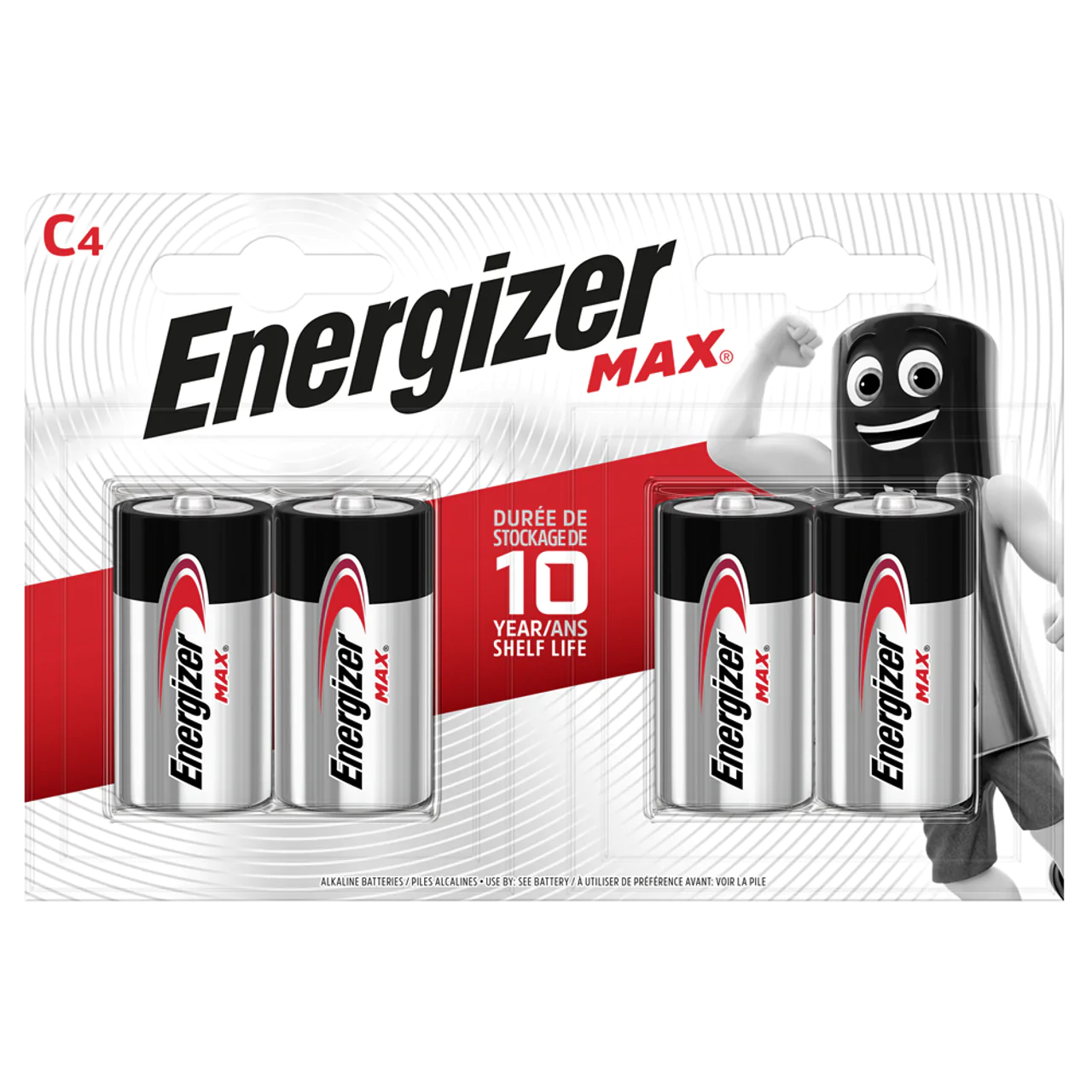 Energizer Max C LR14 Alkaline Batteries - 4 Pack - New
