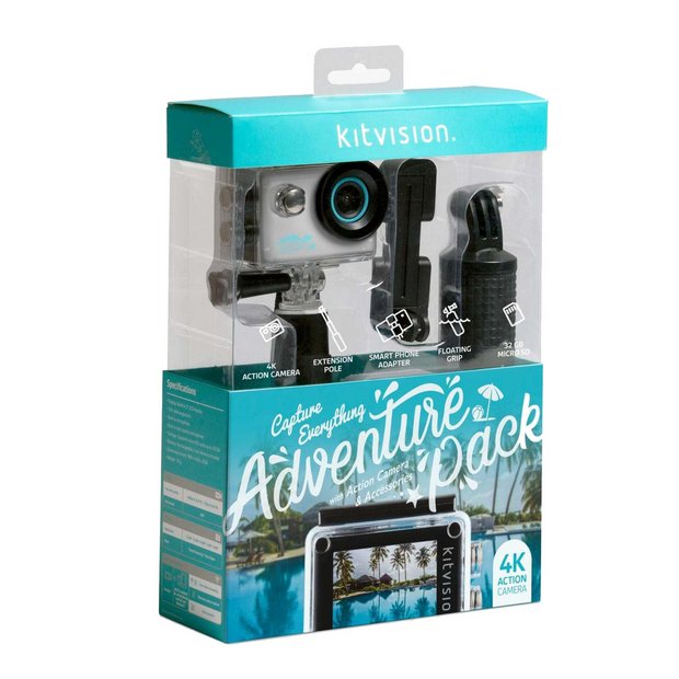 KitVision 4K Action Camera Adventure Pack with Action Camera