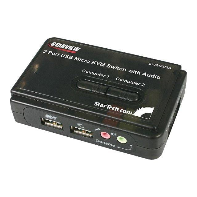 Startech 2 Port USB VGA KVM Switch - 3.5 mm Stereo