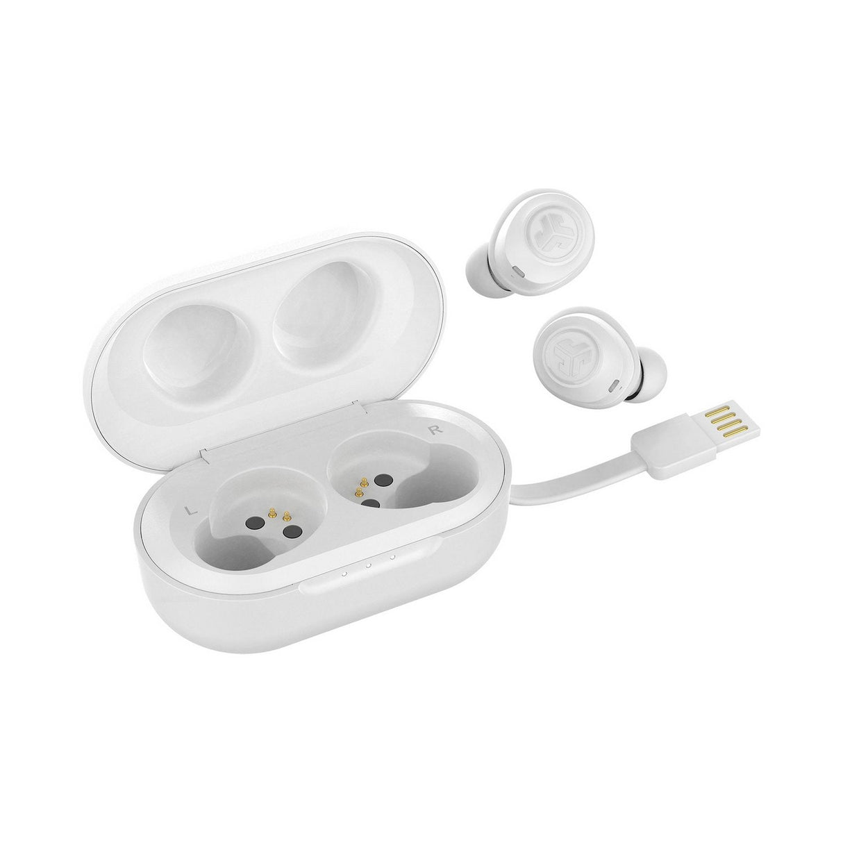 JLab JBuds Air In-Ear True Wireless Earbuds - White - Refurbished Good