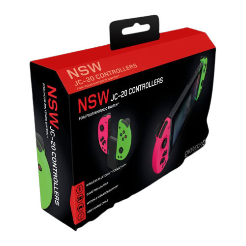 Gioteck NSW JC-20 Nintendo Switch Controllers - Pink and Green