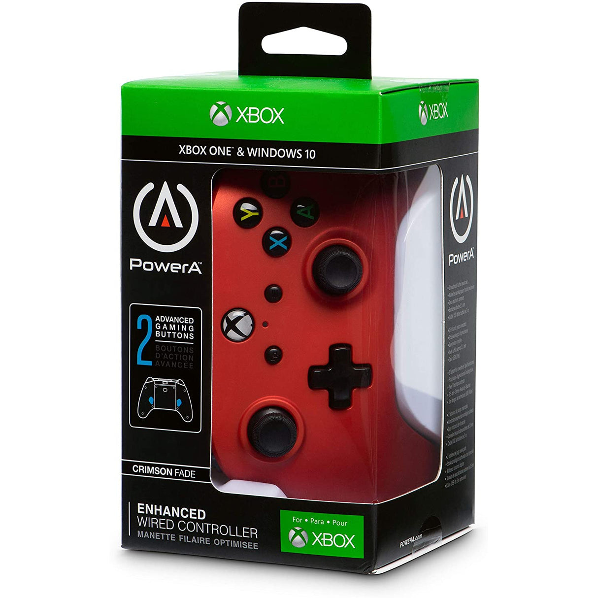POWER A Enhanced Xbox One Wired Controller - Crimson Fade