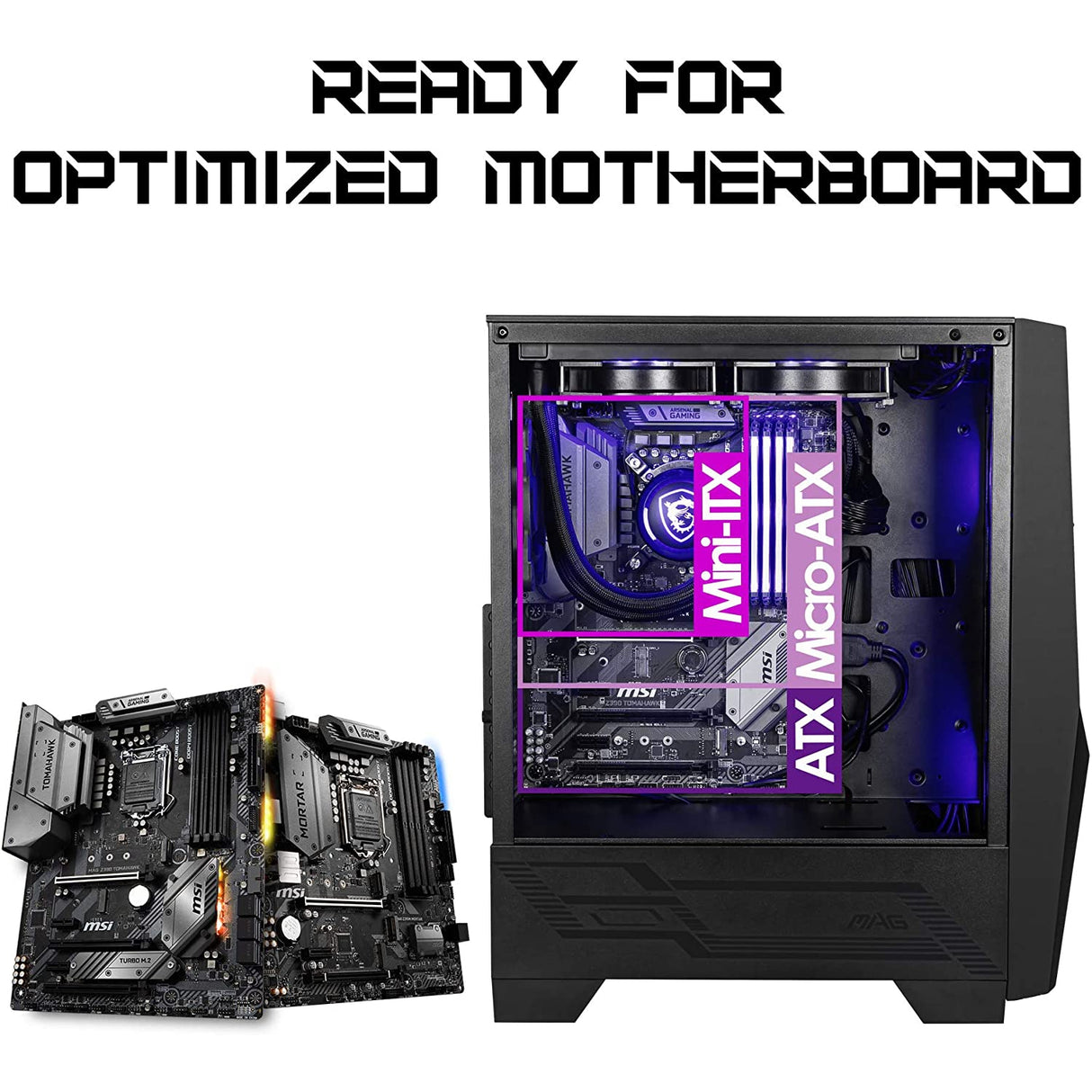 MSI MAG FORGE 100M Mid Tower Gaming Computer Case - Black