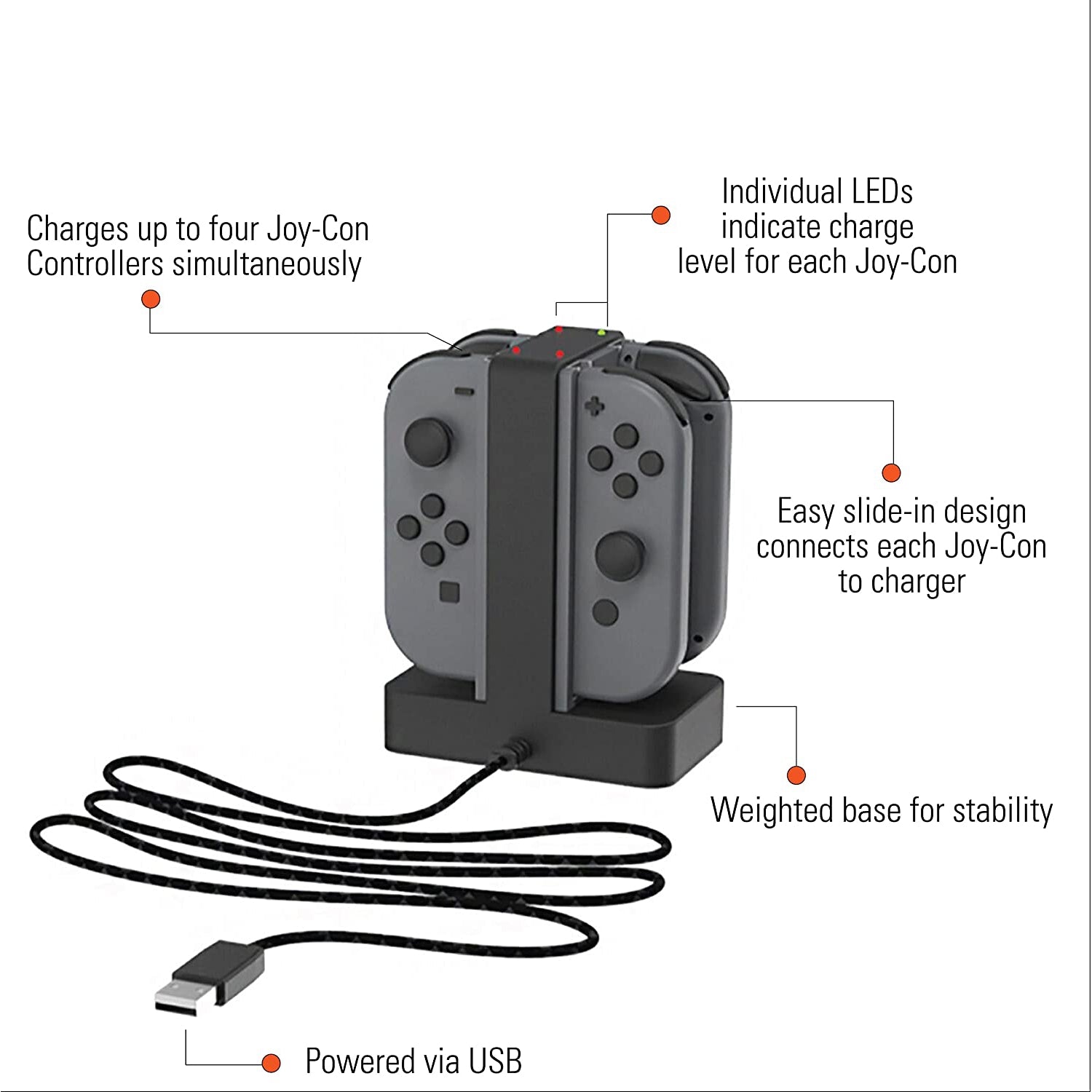 PowerA Charging Station for Nintendo Switch Joy Con Controllers