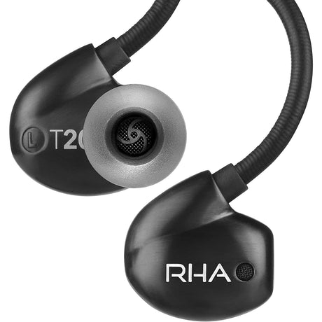 RHA T20i Noise Isolating In-Ear Headphones with Remote & Microphone - Black