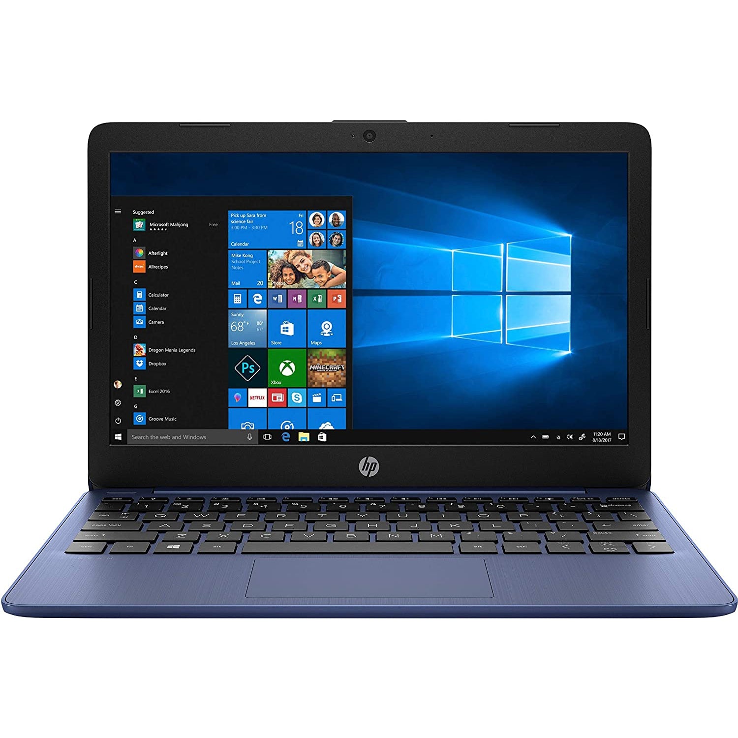 HP 11-AK0001NA 11.6" Laptop, Intel Celeron, 2GB, 32GB, 5AT52EA#ABU, Blue