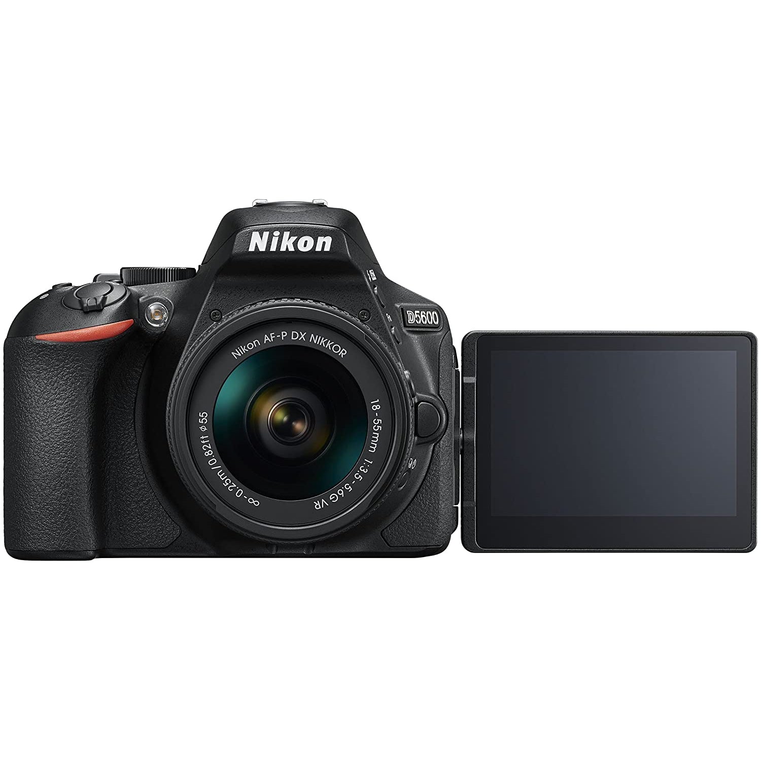 Nikon D5600 DSLR Camera with AF-P 18-55VR Lens, Black