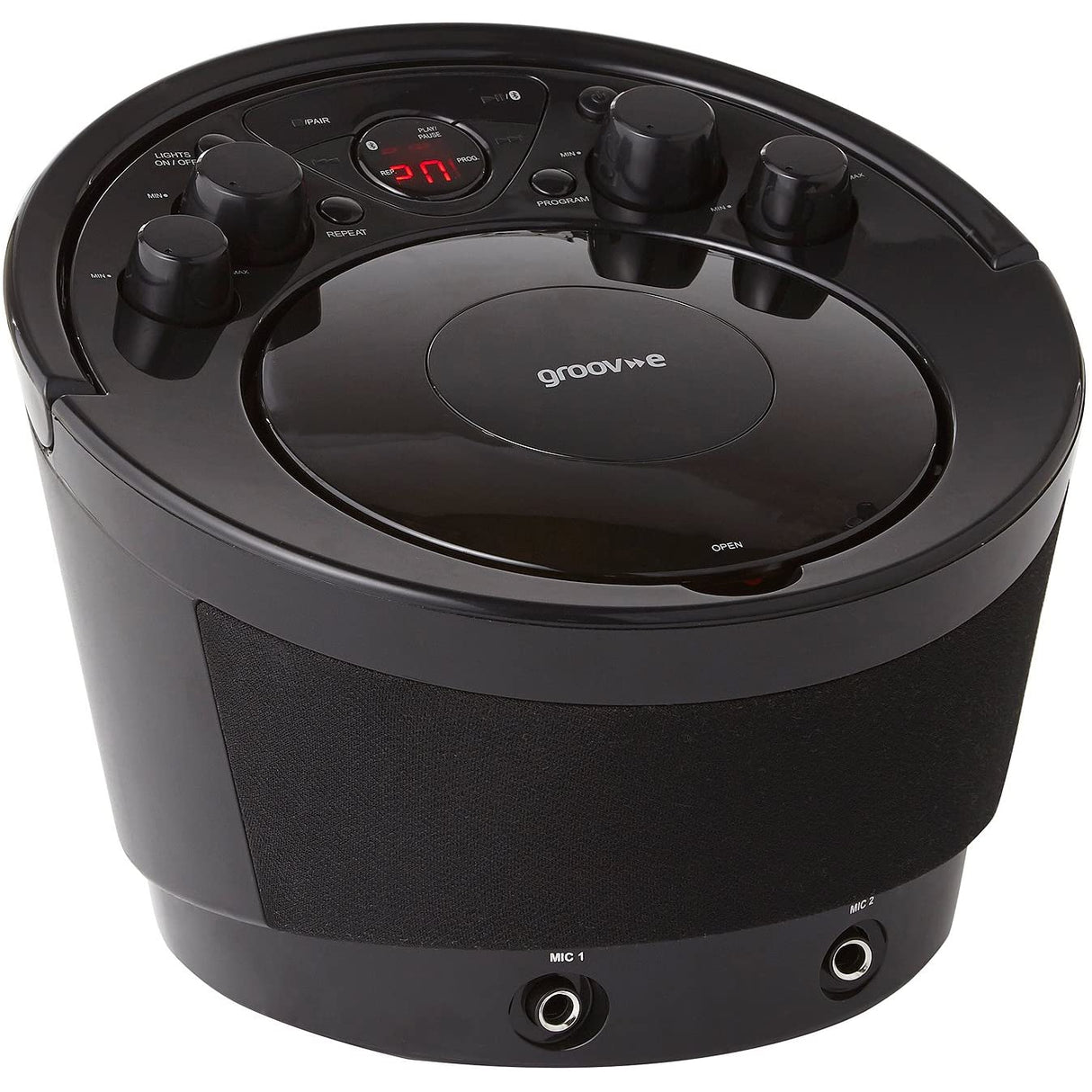 Groov-e GV-PS923 Portable Party Karaoke Boombox Machine with CD Player