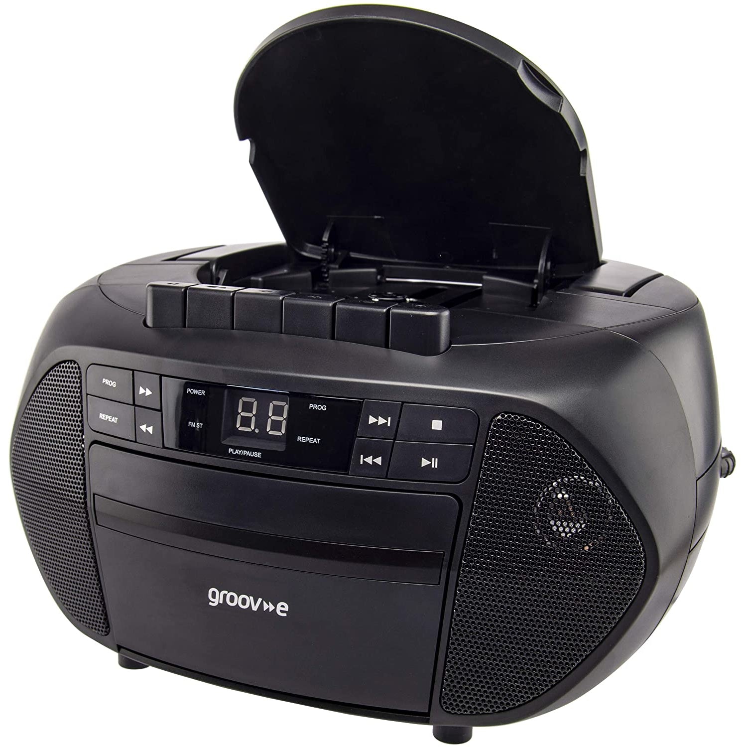 Groov-e GVPS833/BK Traditional Boombox Speaker - Black