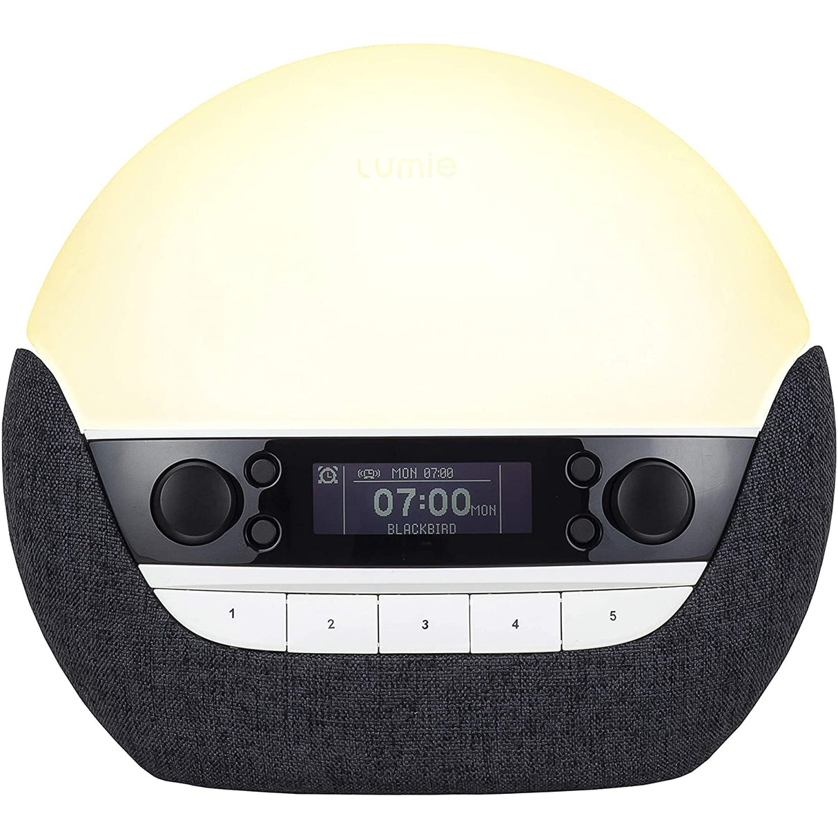 Lumie Bodyclock Luxe 750DAB - Wake-up Light with DAB Radio, Bluetooth Speakers - Black
