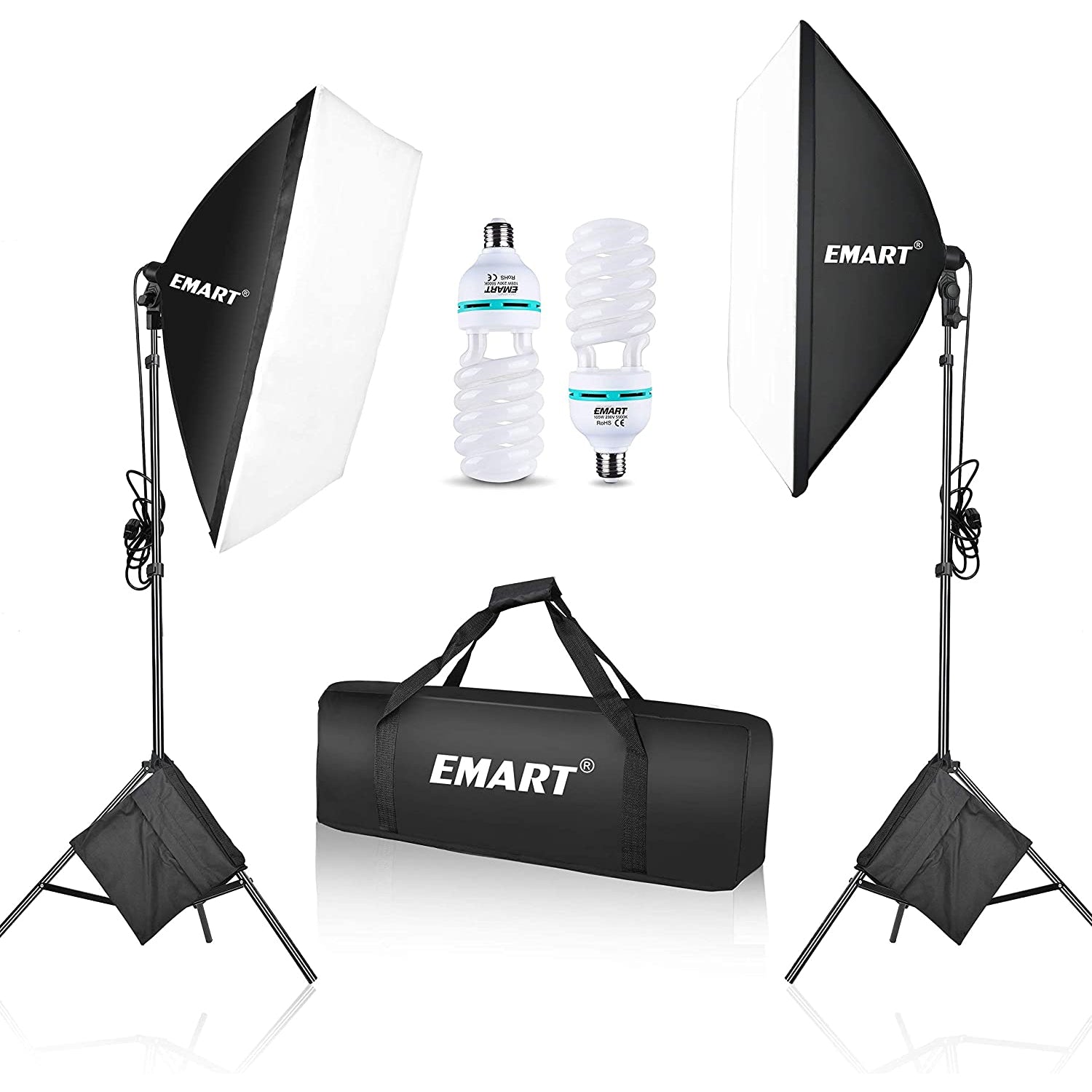 Emart Lighting Kit with Sandbags, Photo Bulbs & Continuous Light Equipment For Portraits