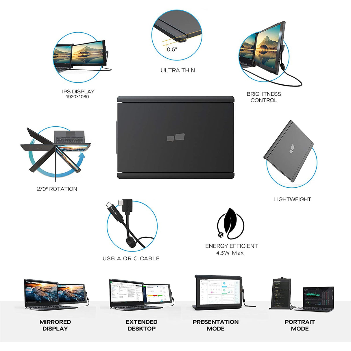 Mobile Pixels Duex Pro Portable Laptop Monitor 12.5"