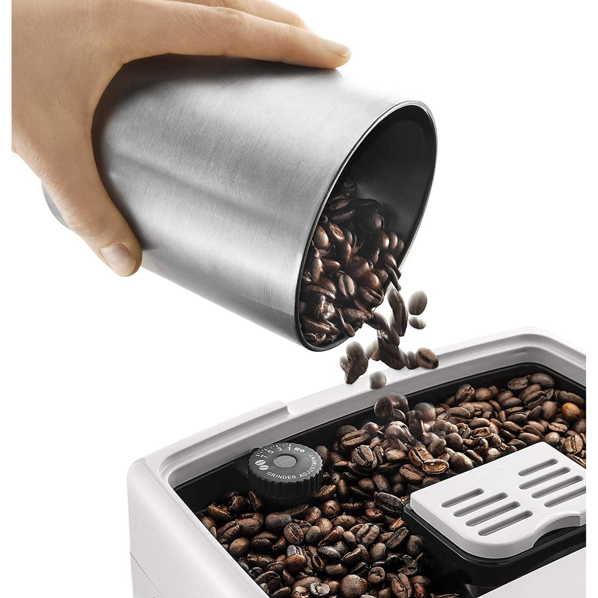 De'Longhi Dinamica Bean-to-Cup Coffee Machine ECAM350.35.W, White