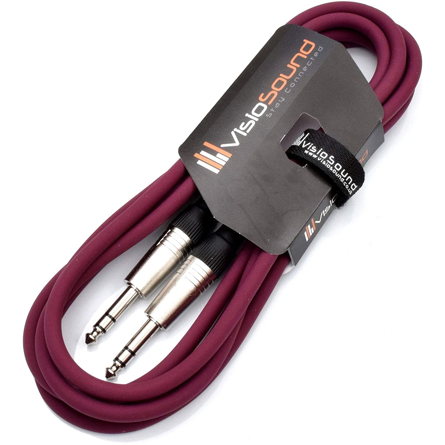 VisioSound High Performance Audio Cables - Burgundy