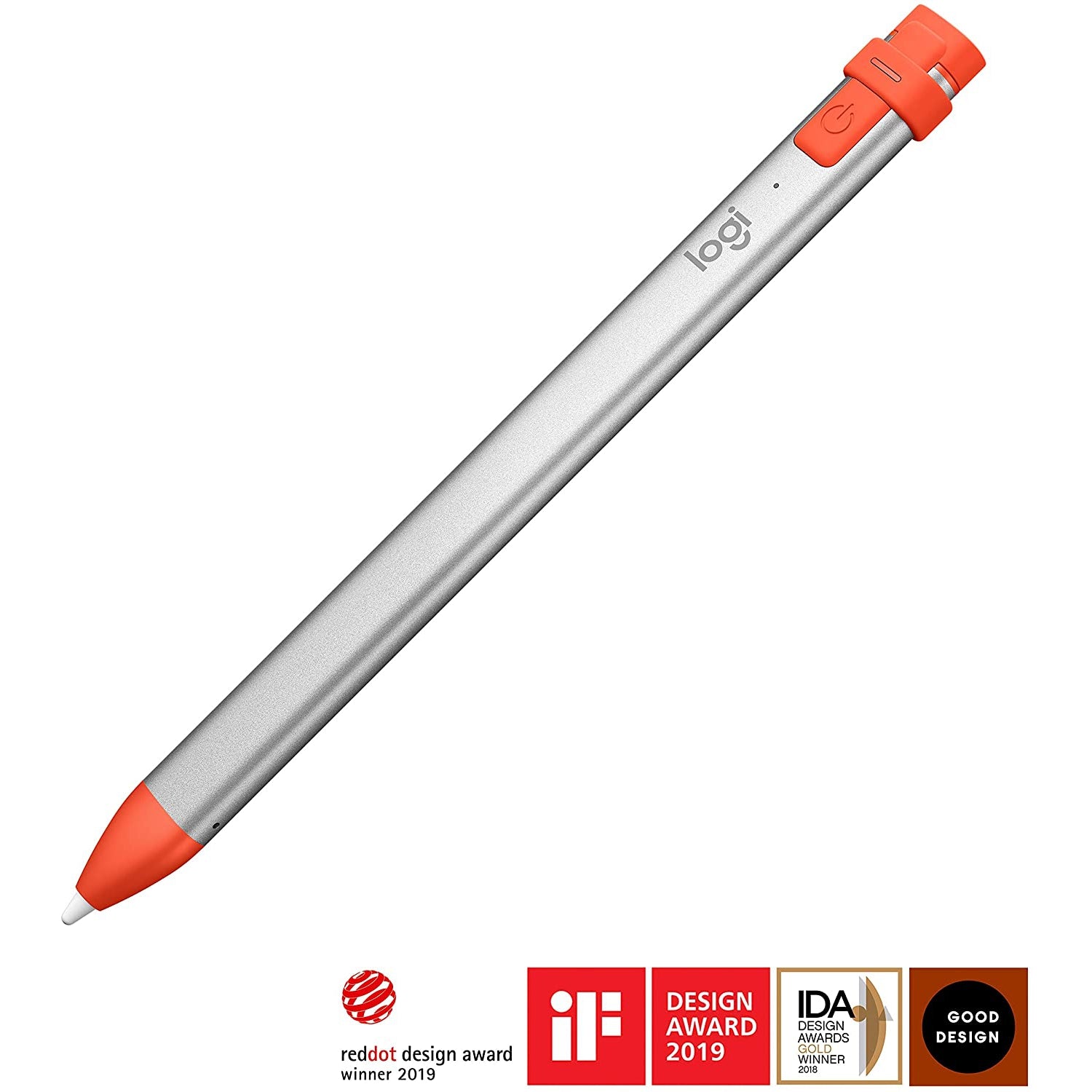Logitech Crayon Digital Pencil - Silver / Orange - Refurbished Excellent
