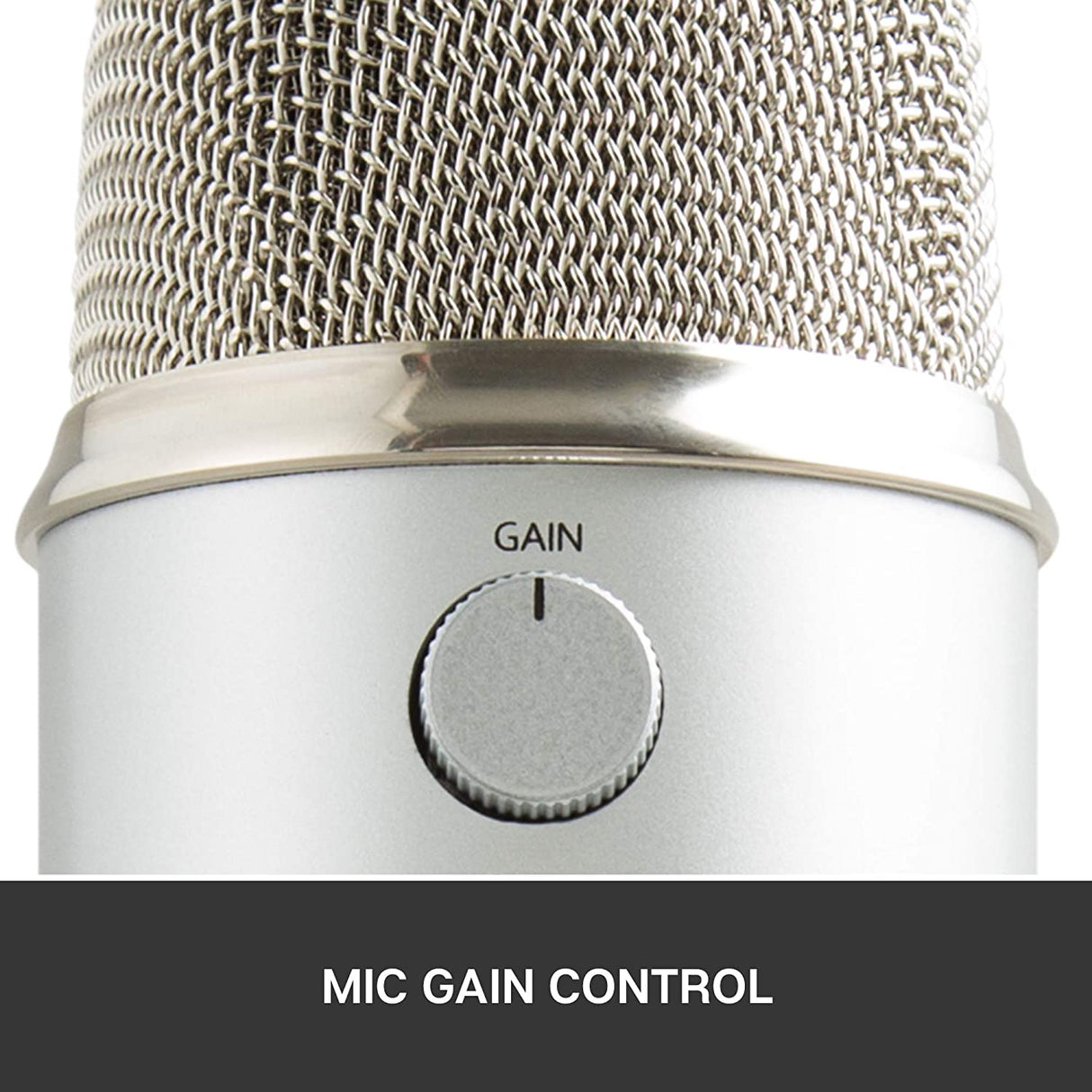 Blue Microphones Yeti Professional USB Microphone for Recording, Streaming, Podcasting, Broadcasting, Gaming, Voiceovers, and More, Silver