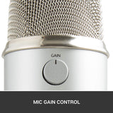 Blue Microphones Yeti Professional USB Microphone for Recording, Streaming, Podcasting, Broadcasting, Gaming, Voiceovers, and More, Silver
