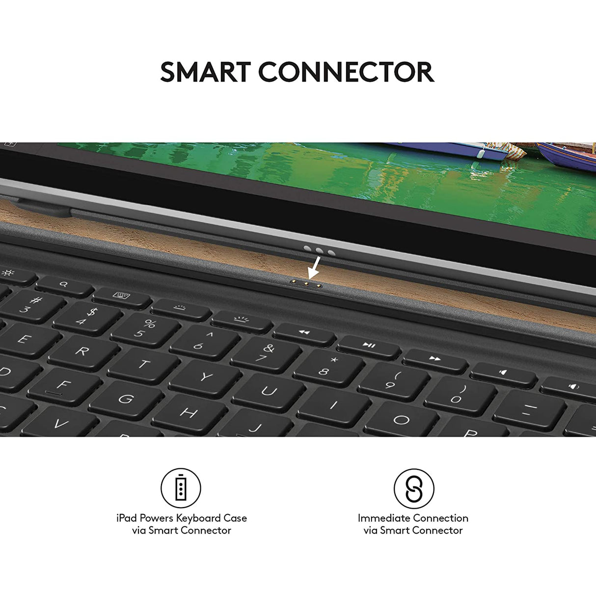 Logitech Slim Combo Detachable Keyboard for iPad Pro 12.9-Inch - Black