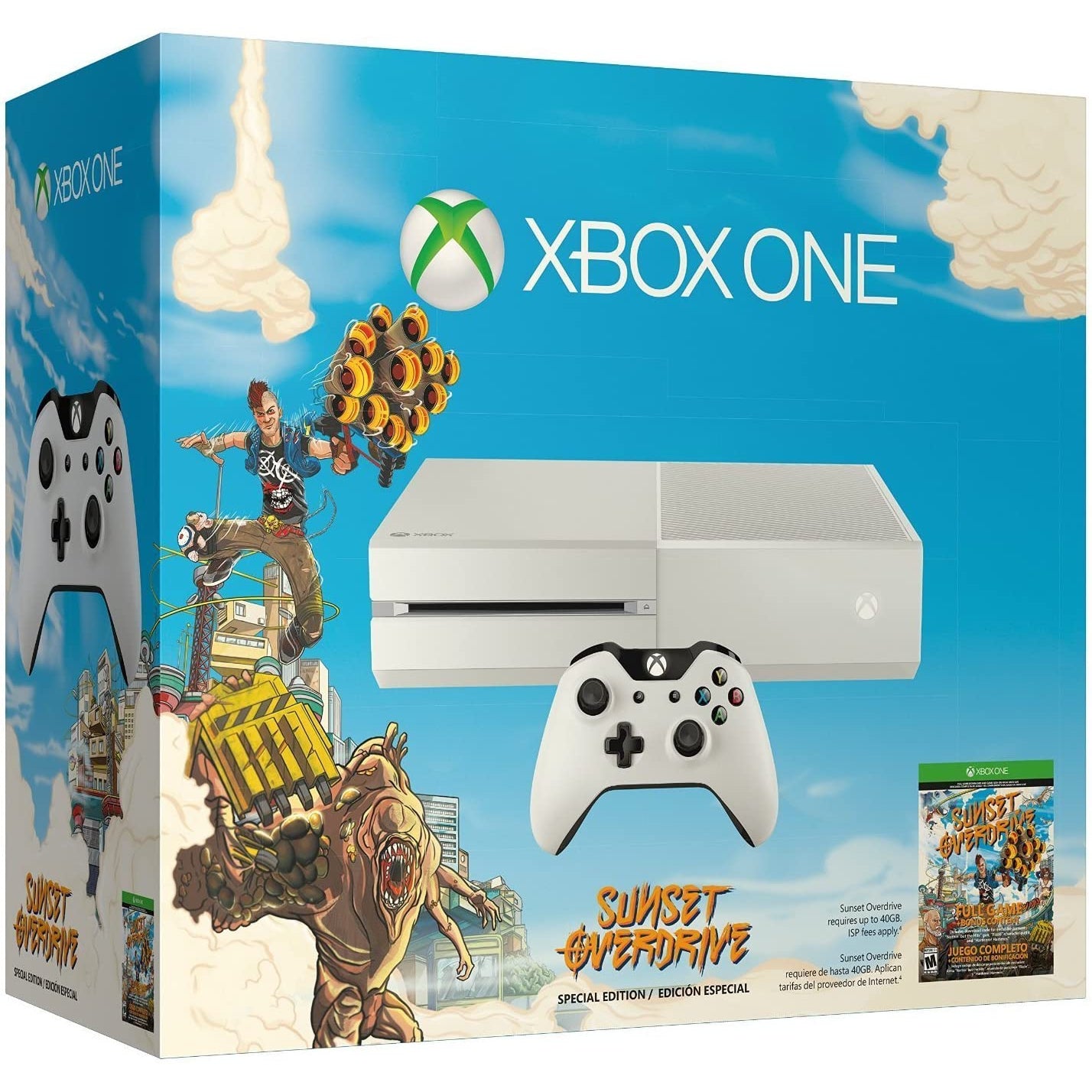 Xbox One White Console with Sunset Overdrive (1TB)