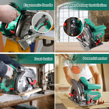 Hychika CS-190C Electric Saw with Speed 4700RPM, Laser Guide, Pure Copper Motor