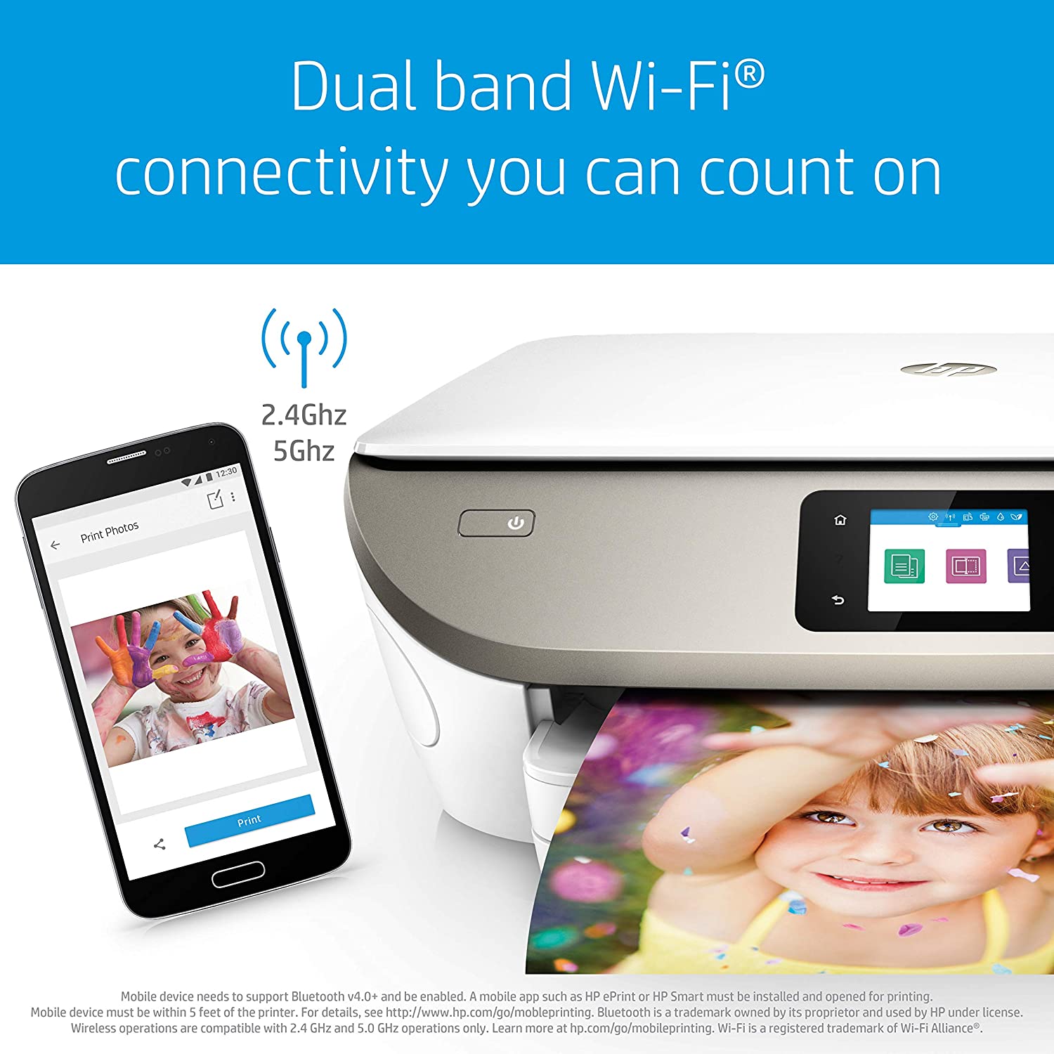 HP Envy Photo 7134 All-in-One Wireless Printer, White