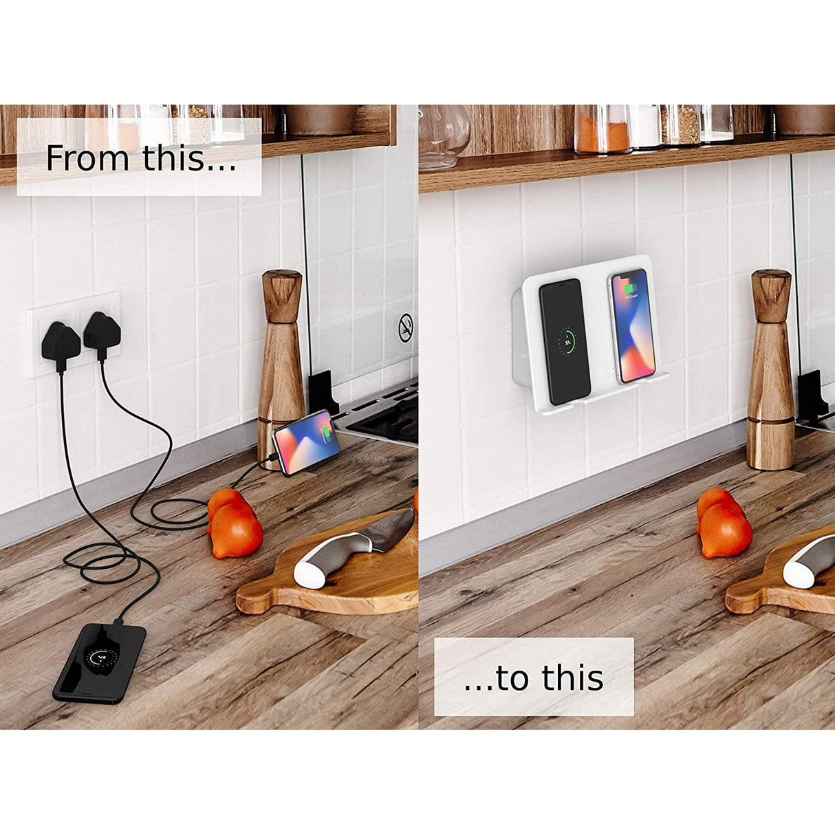 Kit Qi Wireless Wall-Mounted Phone and Tablet Charger